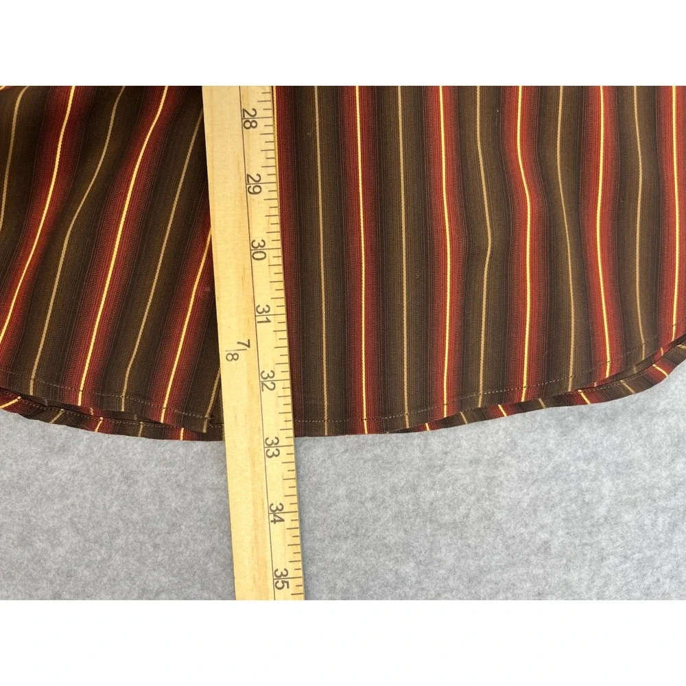 Banana Republic Long Sleeve Button Down Men's Dress Shirt Size‎ L Brown Striped
